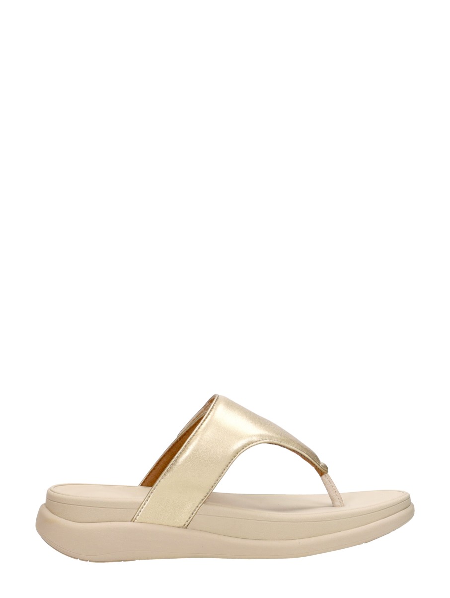 FitFlop - F-mode Go Adjustable Flatform Sandals – goudkleur – foto 4 van 4