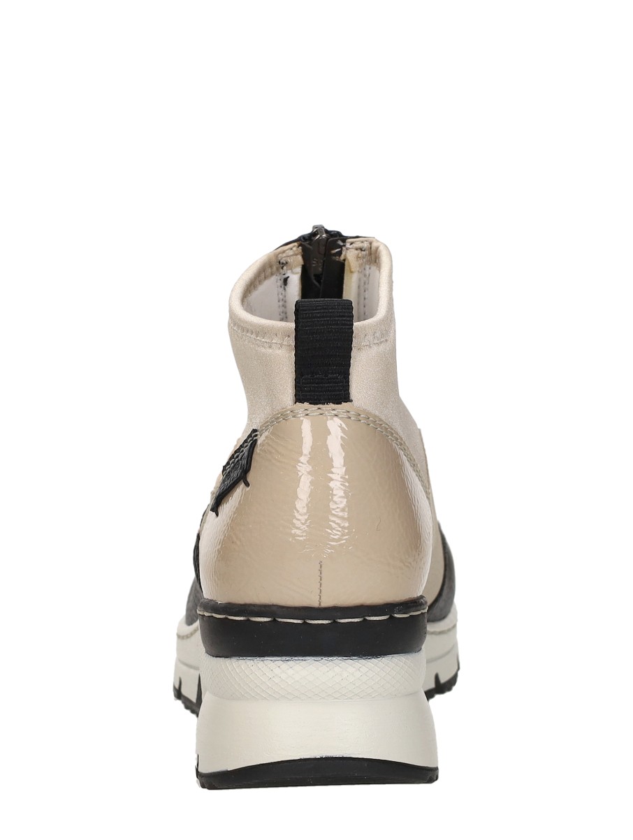 Rieker - Enkellaarsjes Plat – beige – foto 3 van 4