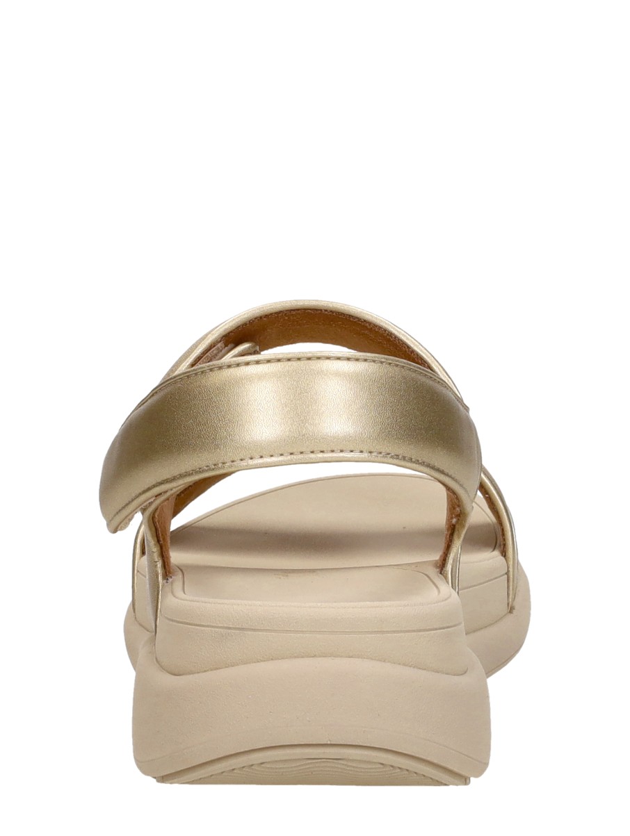FitFlop - F-mode Go Adjustable Flatform Sandals – goudkleur – foto 3 van 4