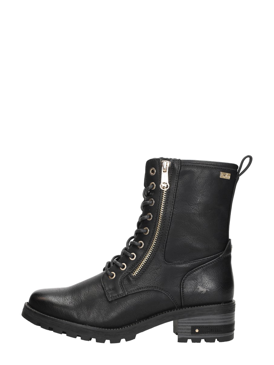 Mustang Veterschoenen Hoog – Zwart