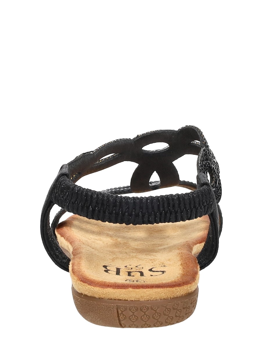 Sub55 - Sandalen Plat – zwart – foto 3 van 4