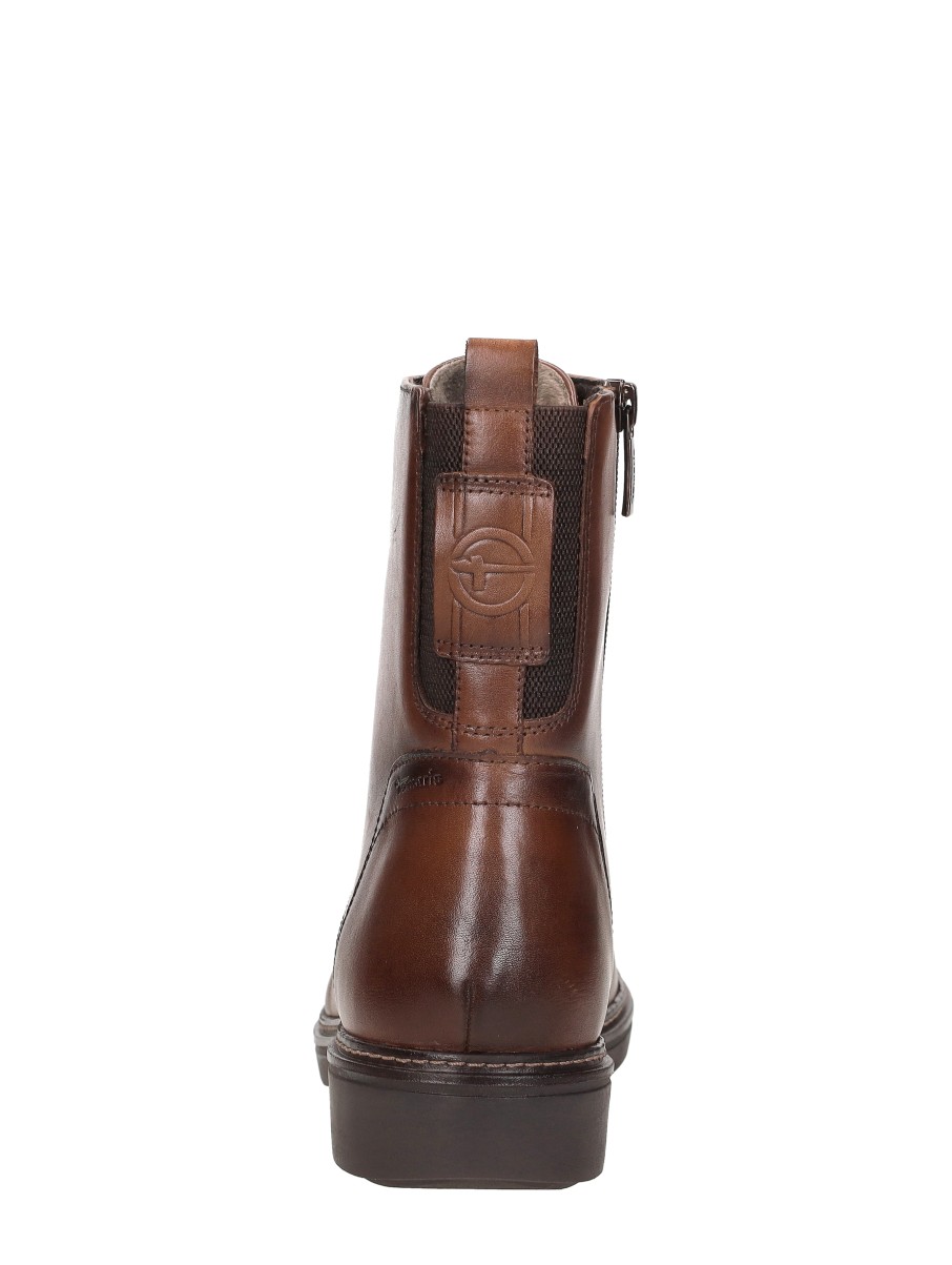 Tamaris Wide Fit - Veterschoenen Hoog – cognac – foto 3 van 4