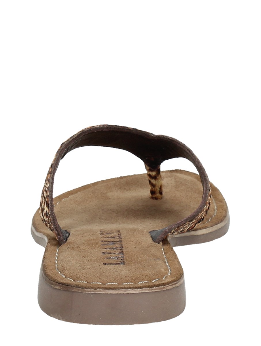 Lazamani - Dames Slippers – cognac – foto 3 van 4