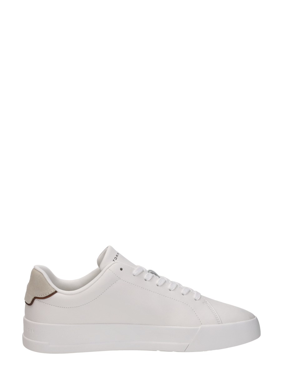 Tommy Hilfiger - Th Court Lth Detail Ess – gebroken wit – foto 4 van 4