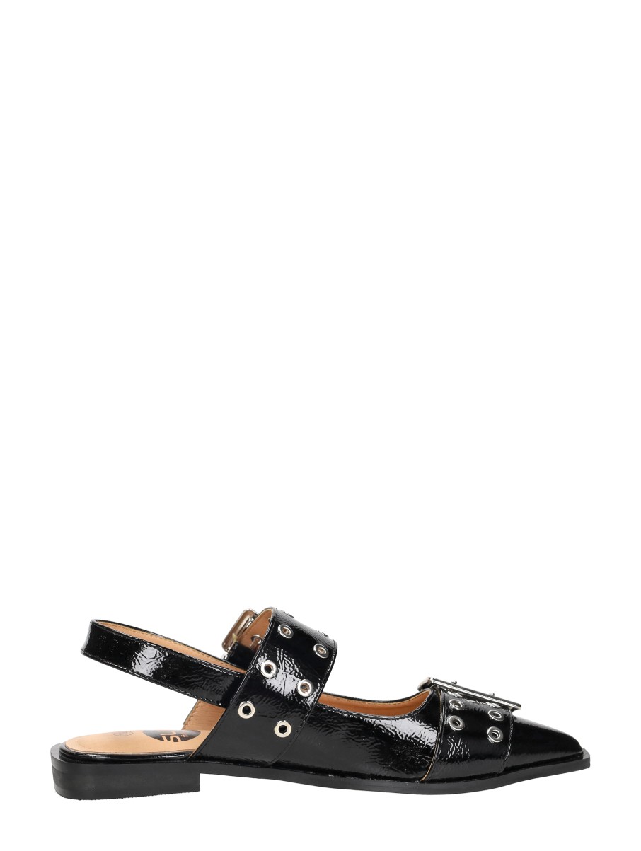 Sub55 - Slingbacks Zwartlak – zwart lak – foto 4 van 4
