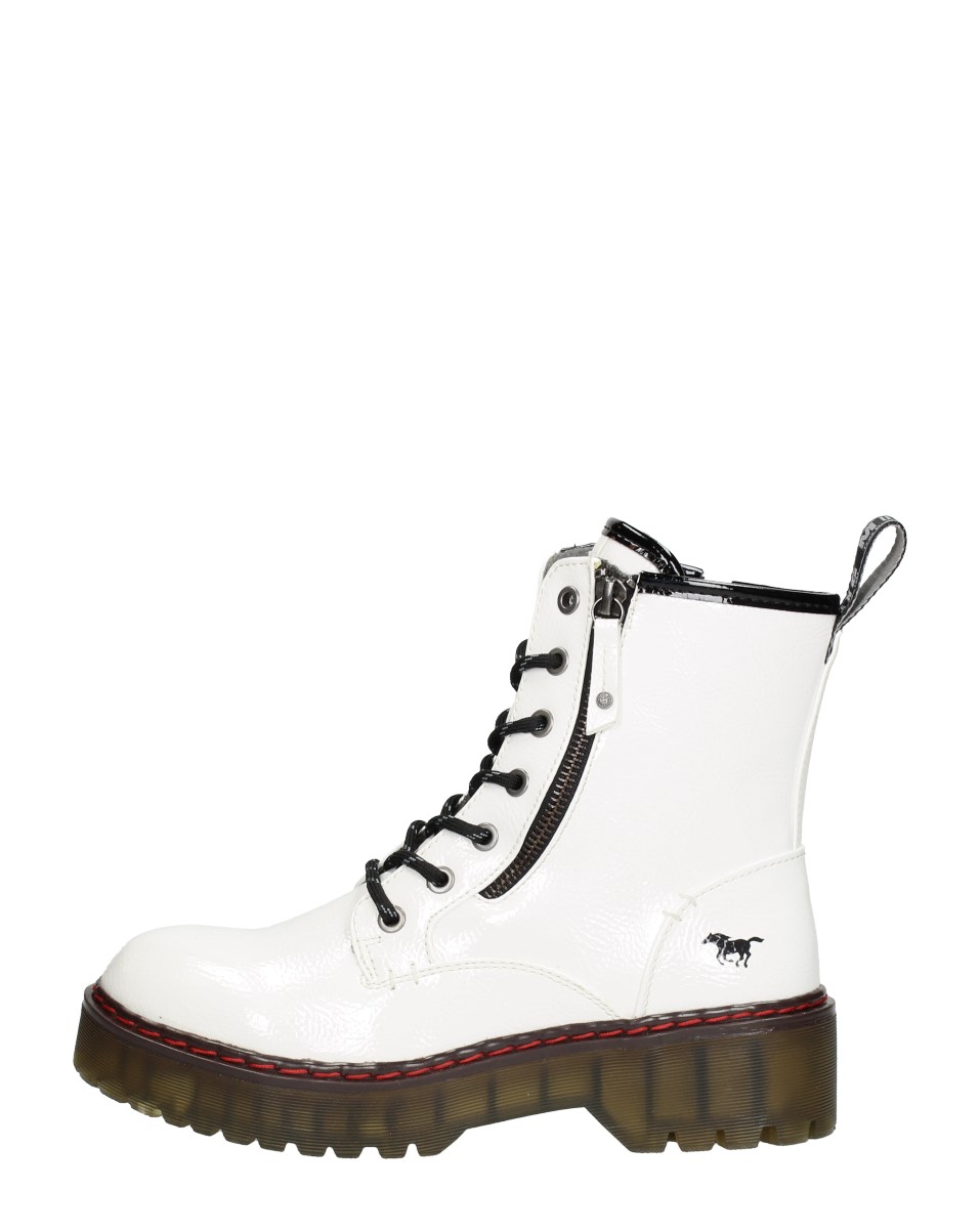 Mustang - Chunky Boots Wit Lak - Witlak gevonden by ShwayBox