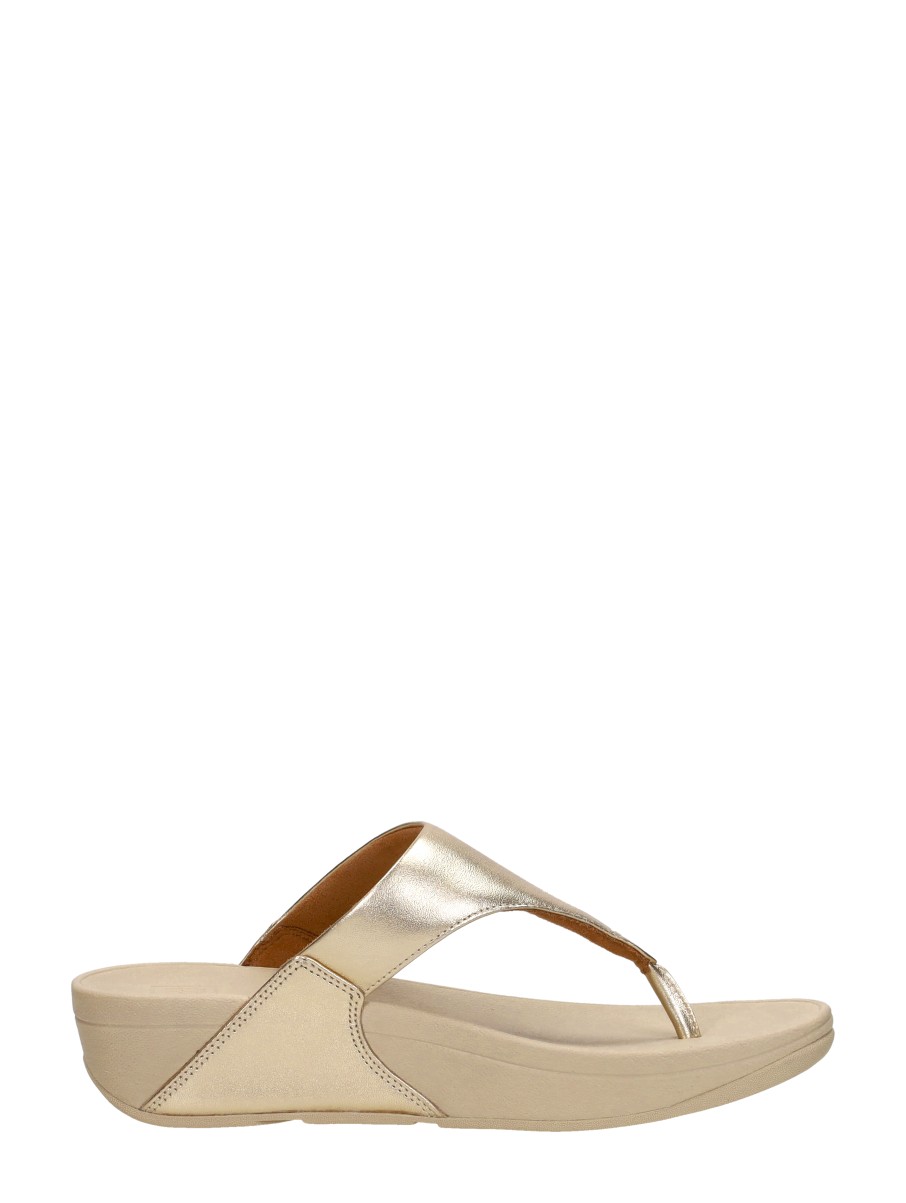 FitFlop - Lulu Leather Toepost – goudkleur – foto 4 van 4