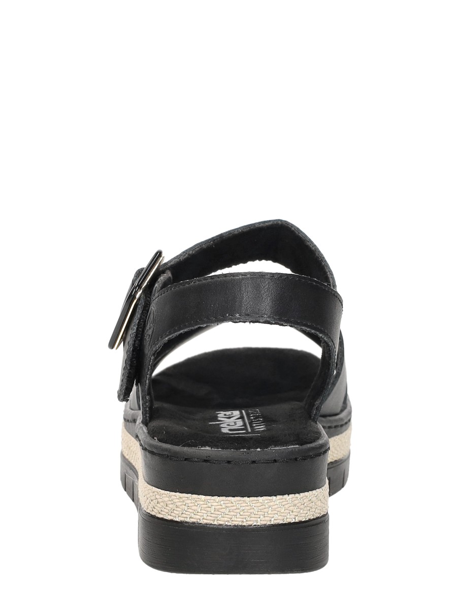 Rieker - Sandalen Plat – zwart – foto 3 van 4