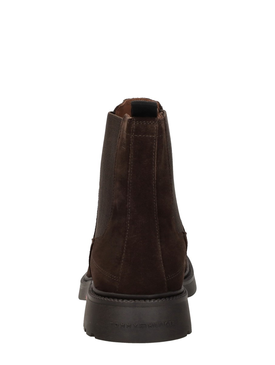 Tommy Hilfiger - Corporate Casual Suede Chelsea – donkerbruin – foto 3 van 4