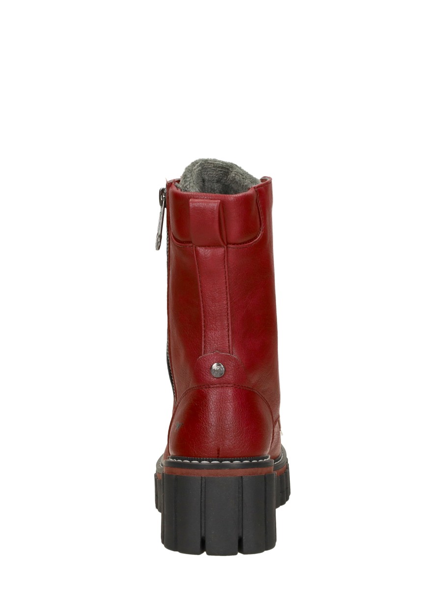 Mustang - Veterschoenen Hoog – rood – foto 3 van 4