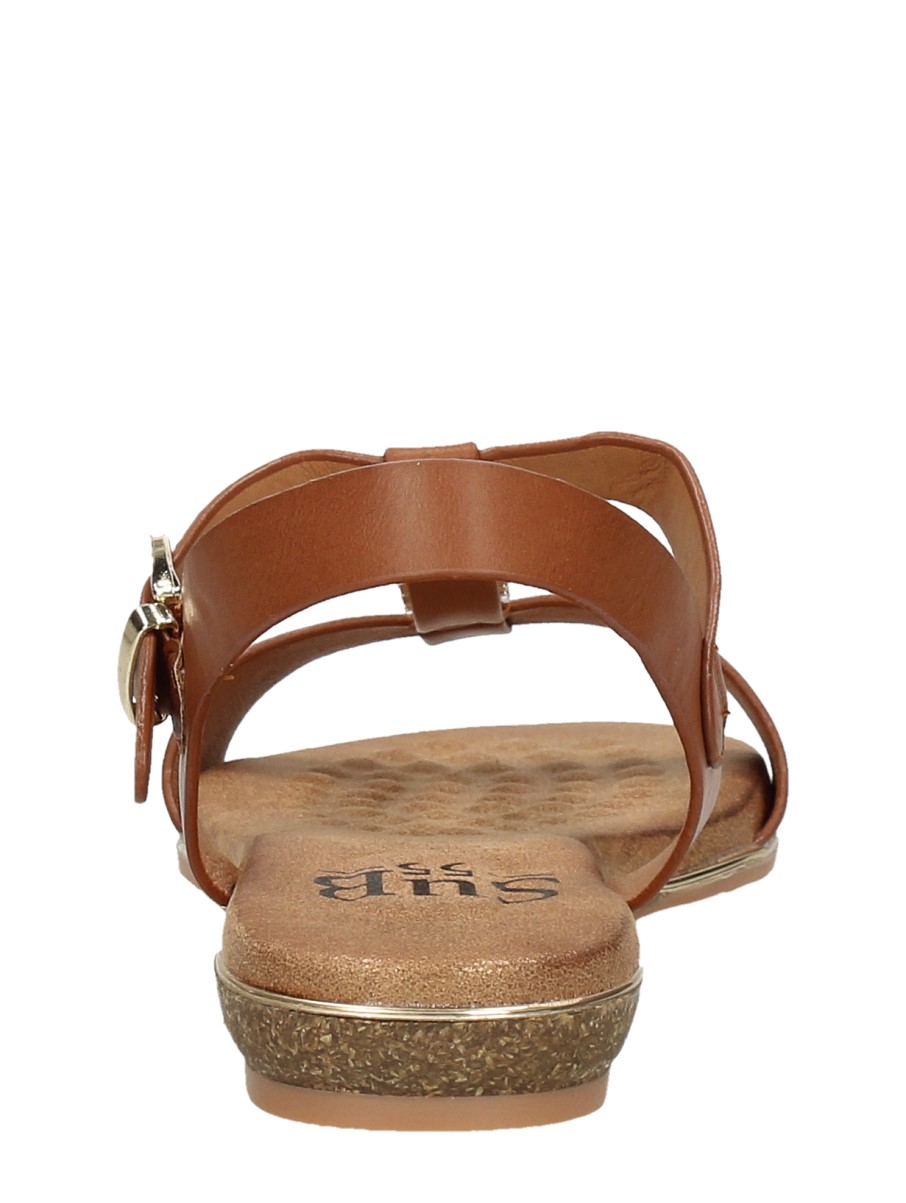 Sub55 - Sandalen Plat – cognac – foto 3 van 4