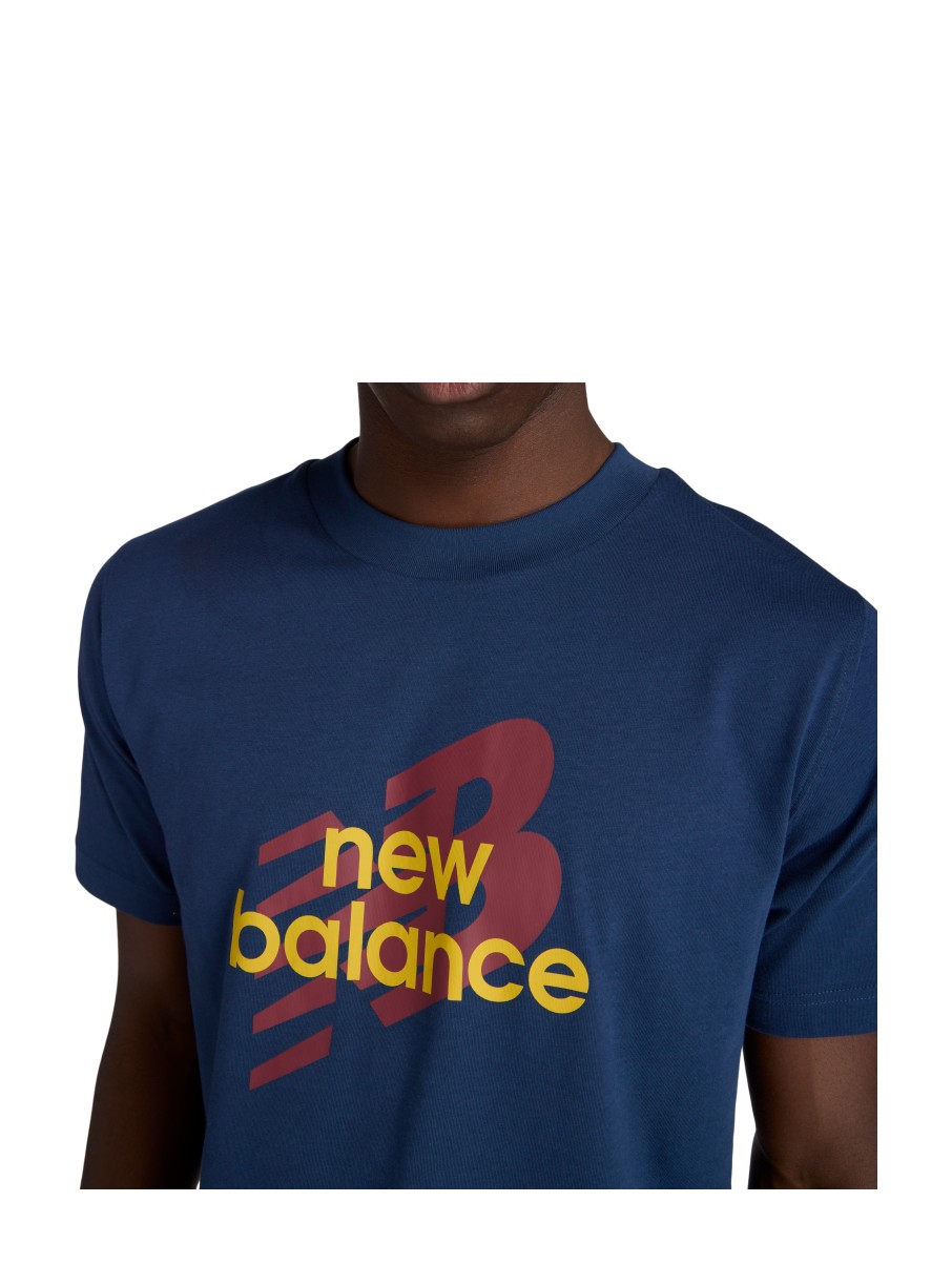 New Balance - Anglar Logo T-shirt – blauw – foto 4 van 4