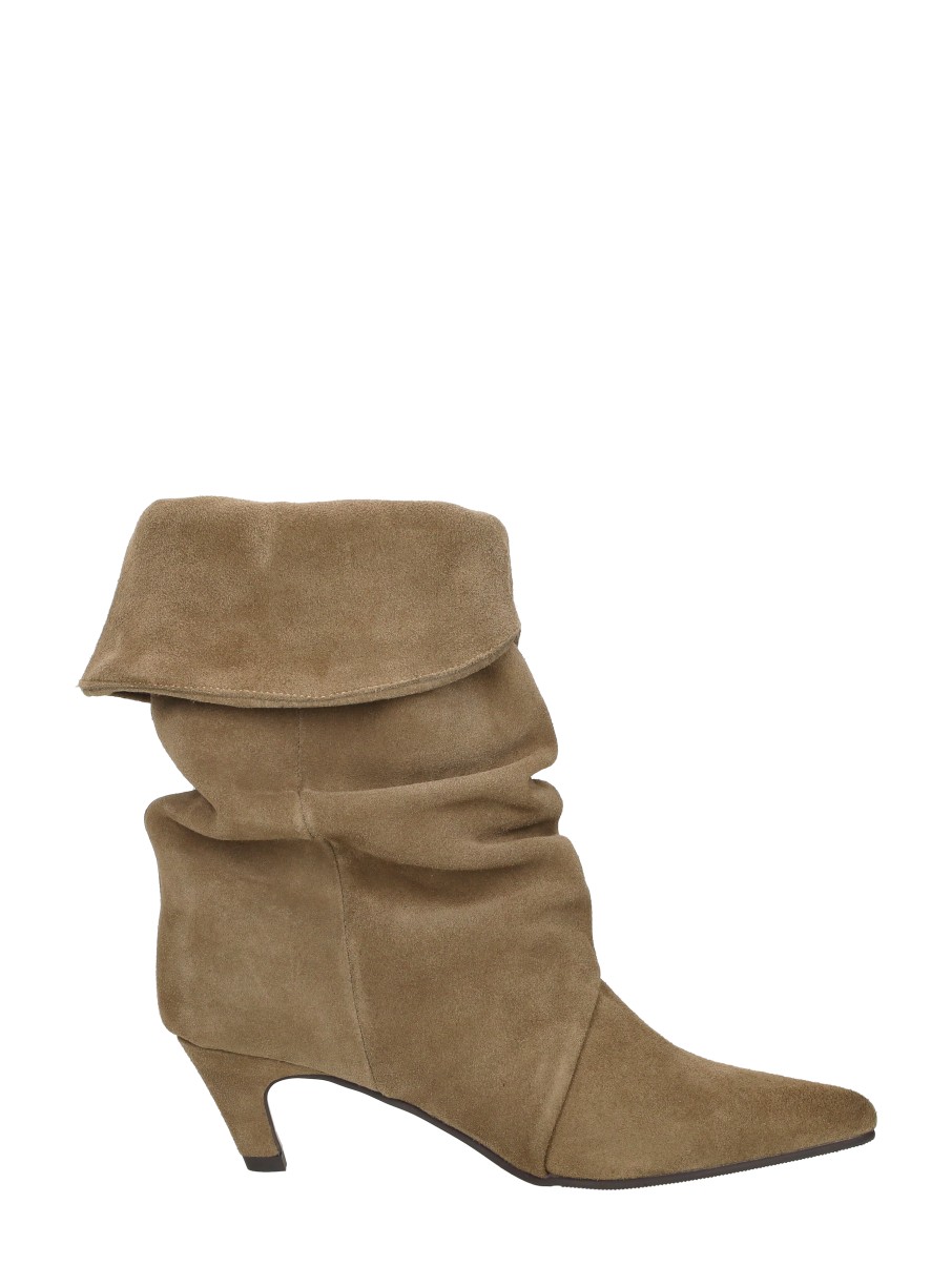 Shoecolate - Enkellaarsjes Hak – taupe – foto 4 van 4